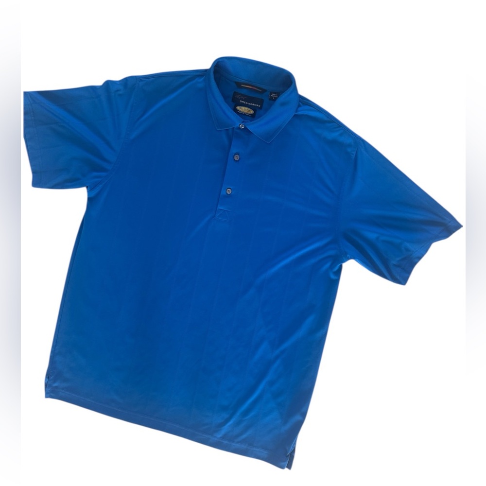Men's Greg Norman Blue Polo Shirt
